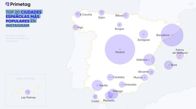 Mapa obtenido del estudio realizado por Primetag. 