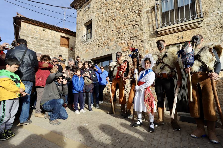 La localidad burgalesa representa su fiesta pagana, recuperada tras la dictadura, en la que los mozos intentan robar el ave al rey, simbolizado en un niño, y protegido por el zarramaco