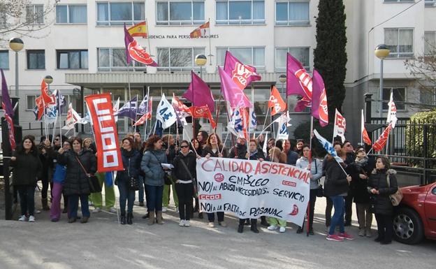 Concentración de las trabajadoras. 