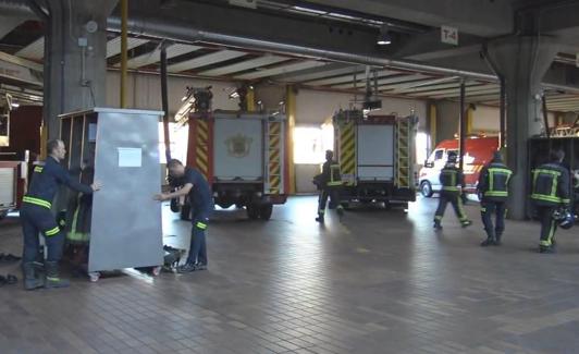 Viaje en un camión de los Bomberos de Burgos