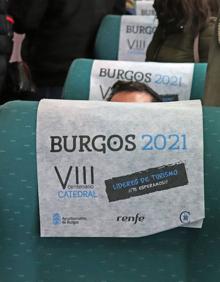 Imagen secundaria 2 - Cabezales de los trenes de Renfe con la promoción turística de Burgos. 