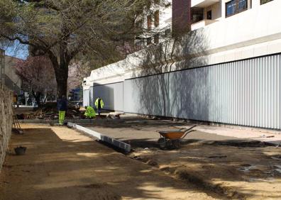Imagen secundaria 1 - Se ejecutan obras en la Estación de Autobuses, San Lesmes y el Monasterio de San Juan