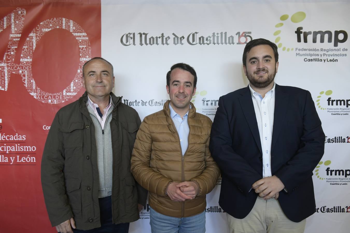 Santiago Baeza, alcalde de Santervás de Campos, Iván Velasco, alcalde de Montemayor de Pinilla, y J. Ángel Alonso, alcalde de Villalón.