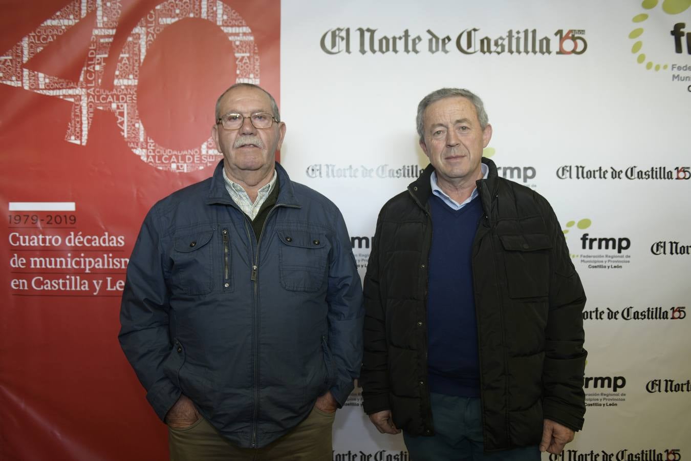 Agustín Cosgaya, alcalde de Oteros de Boedo, y Antonio Herrero, alcalde de Collazos de Boedo.