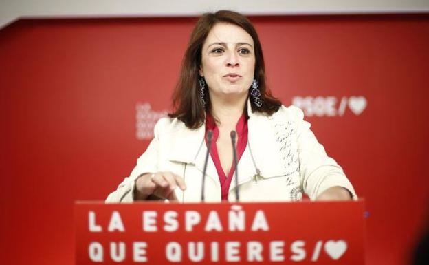 La vicesecretaria general del Partido Socialista, Adriana Lastra.