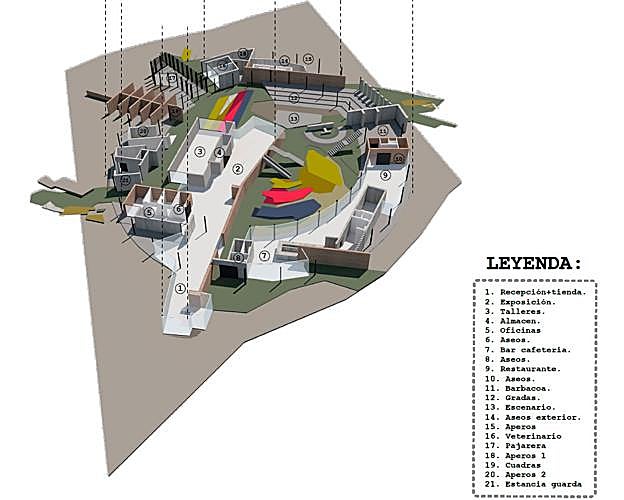 Plano del futuro edificio. 