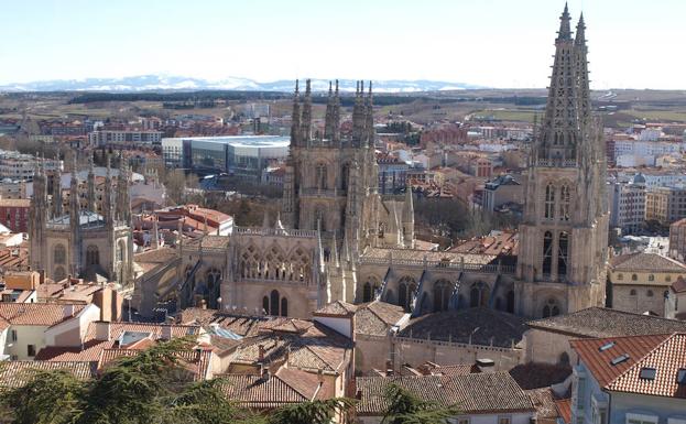 Vista de la catedral de Burgos. 
