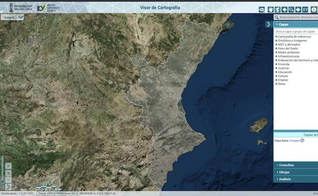 Ejemplo suministrado por el Instituto Cartográfico Valenciano. 