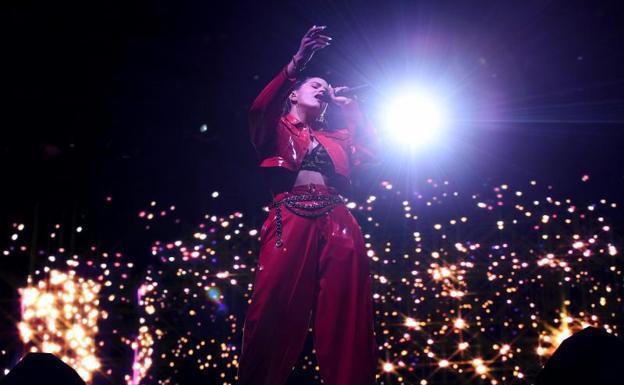 Rosalía, durante el concierto. 