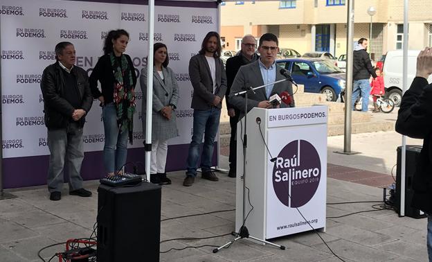 Raúl Salinero durante la presentación de su candidatura. 