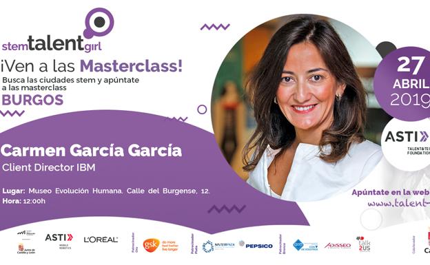 Carmen García impartirá este sábado la sexta masterclass de STEM Talent Girl en Burgos