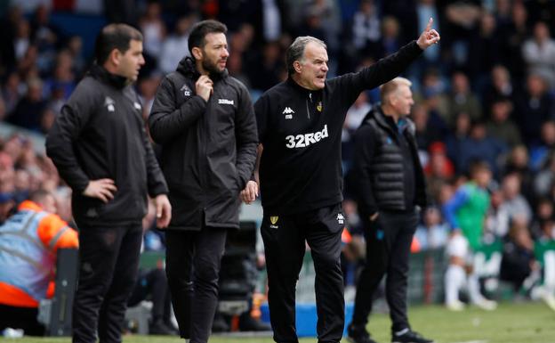 Marcelo Bielsa, durante el partido. 