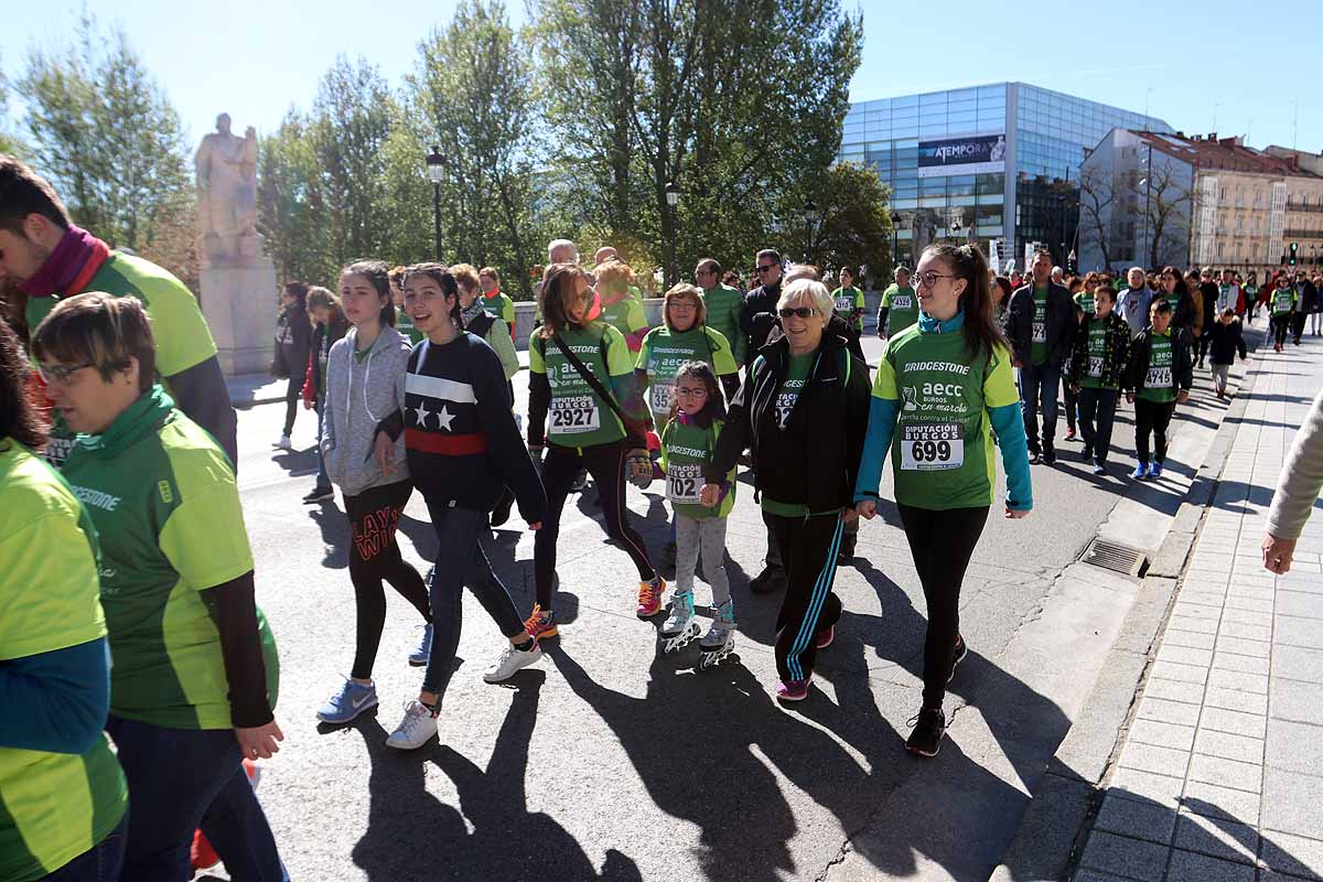 Miles de burgaleses participan en la I Marcha Contra el Cáncer de Burgos, que agota los dorsales