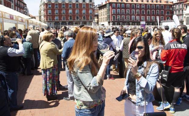 Ambiente, esta mañana en 'Valladolid, Plaza Mayor del Vino'. 