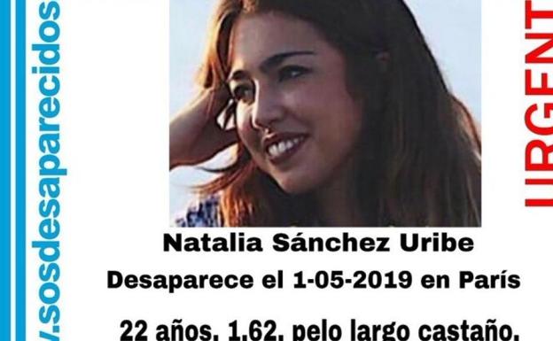 Natalia Sánchez, la joven desaparecida. 