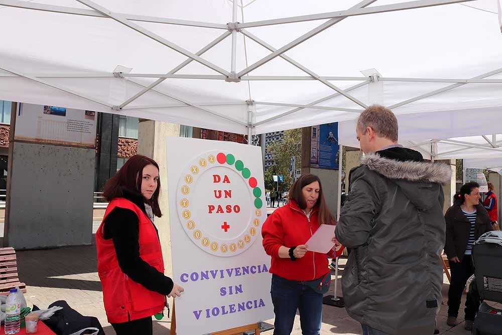 Cruz Roja Burgos ha organizado una jornada de convivencia en la Plaza de España para dar a conocer su trabajo con motivo del Día de la Cruz Roja y la Media Luna Roja