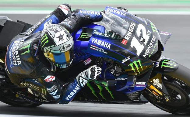 Maverick Viñales, rodando en el trazado de Le Mans. 