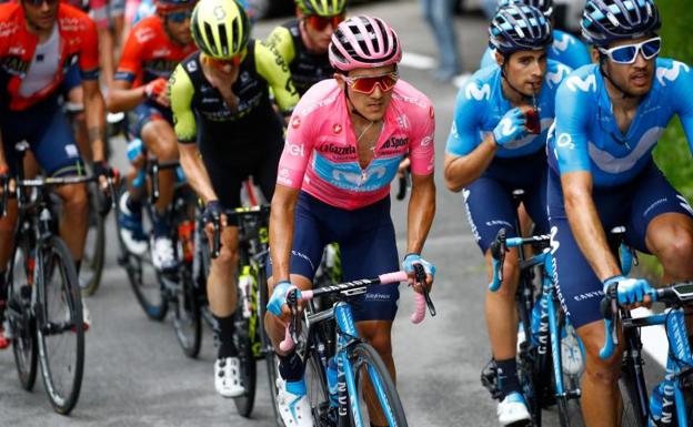 Richard Carapaz, durante la decimoqinta etapa del Giro de Italia.