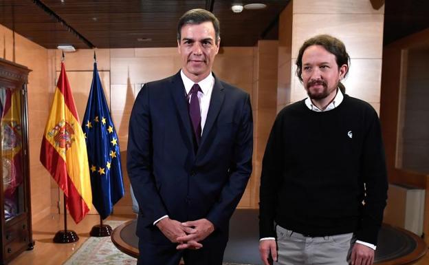 Sánchez e Iglesias acuerdan un Gobierno de «cooperación» sin aclarar en qué consistiría