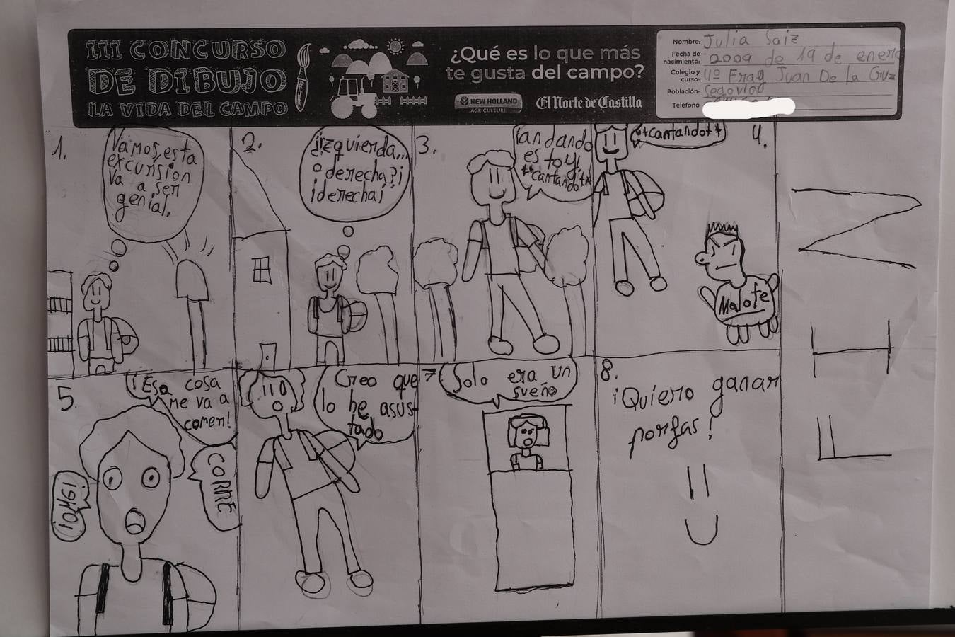 Fotos: Trabajos de 4º de Primaria en la modalidad de cómic del III Concurso de Dibujo y Cómic &#039;La vida del campo&#039;