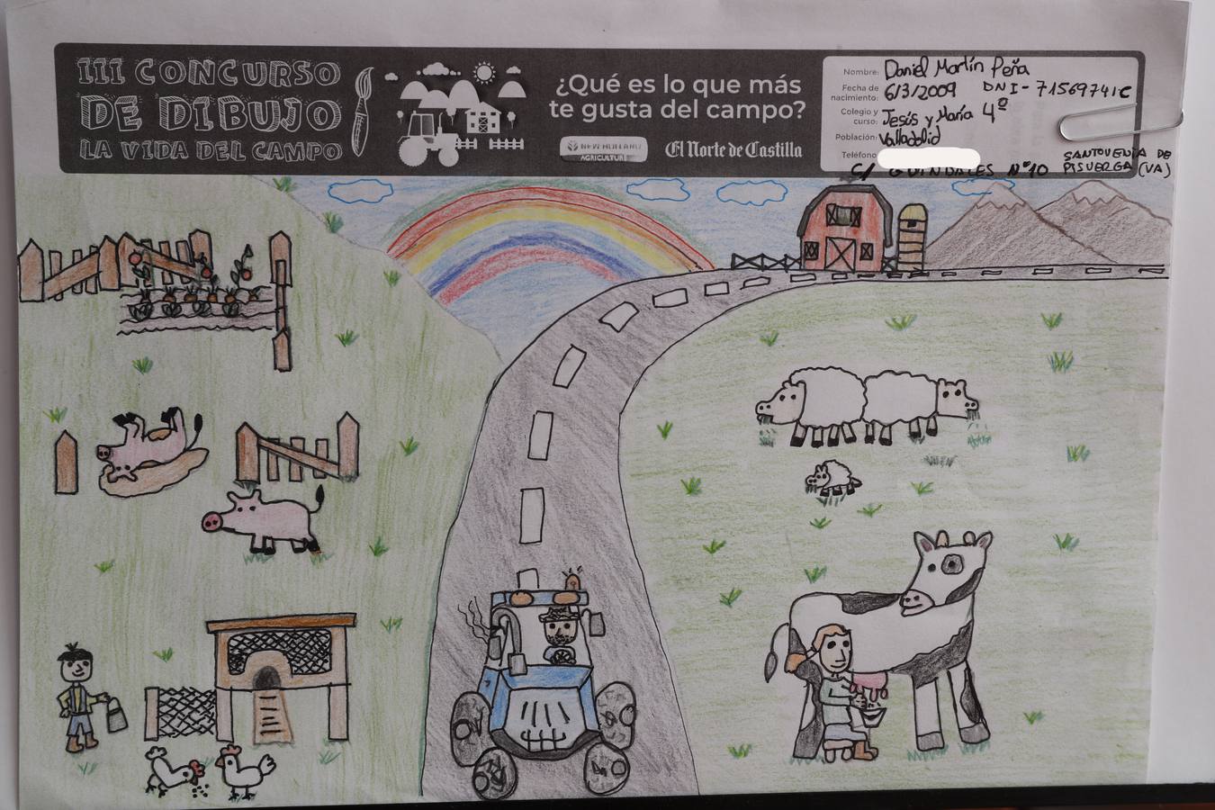 Fotos: Trabajos de 4º de Primaria en la modalidad de dibujo del III Concurso de Dibujo y Cómic &#039;La vida del campo&#039;