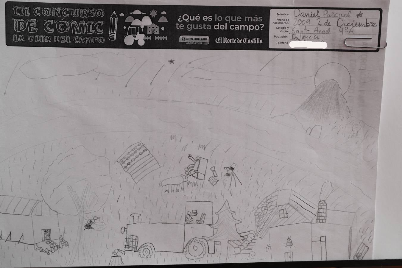 Fotos: Trabajos de 4º de Primaria en la modalidad de dibujo del III Concurso de Dibujo y Cómic &#039;La vida del campo&#039;