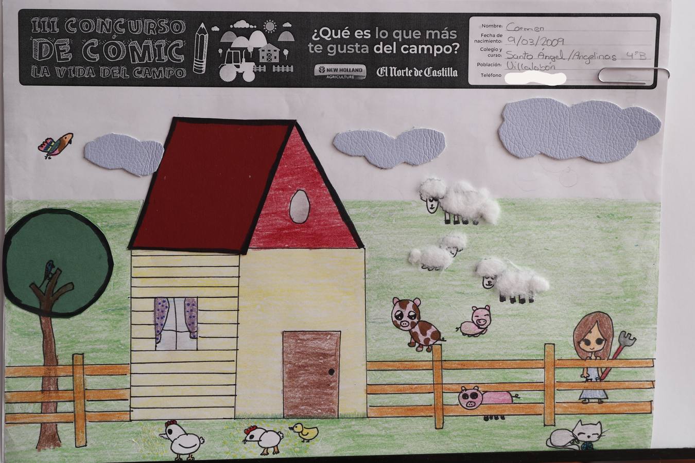 Fotos: Trabajos de 4º de Primaria en la modalidad de dibujo del III Concurso de Dibujo y Cómic &#039;La vida del campo&#039;