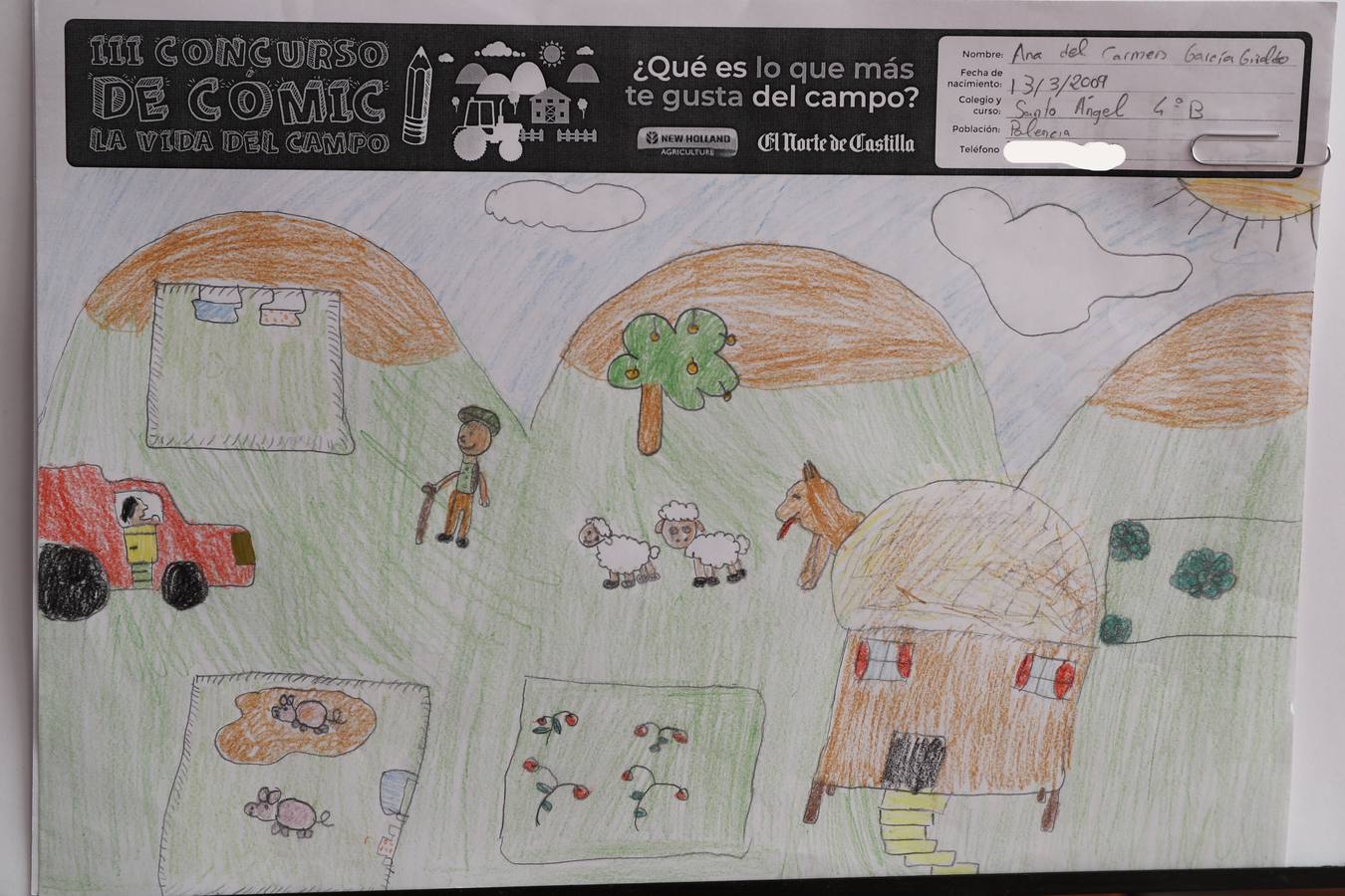 Fotos: Trabajos de 4º de Primaria en la modalidad de dibujo del III Concurso de Dibujo y Cómic &#039;La vida del campo&#039;