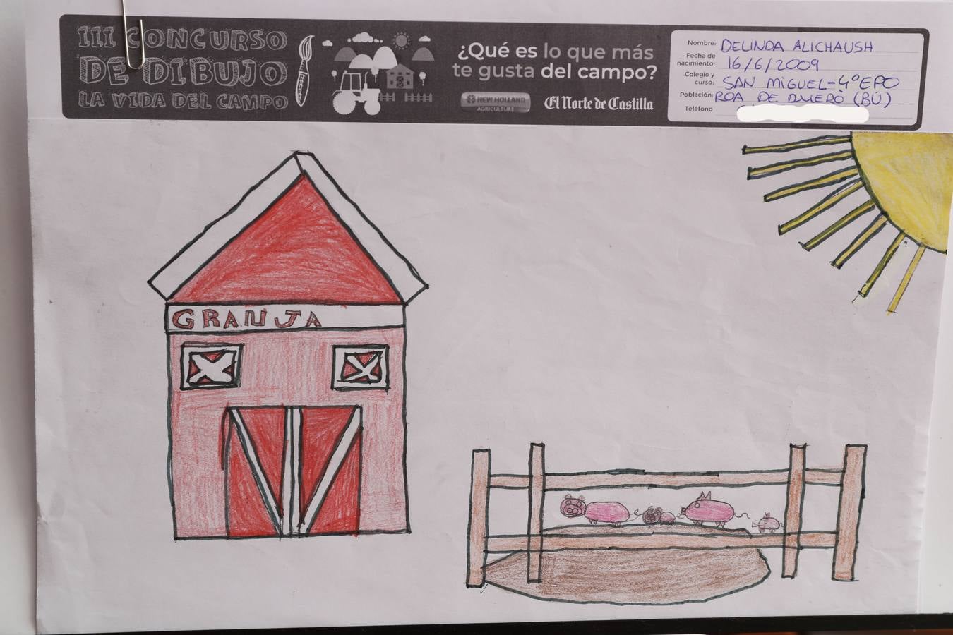 Fotos: Trabajos de 4º de Primaria en la modalidad de dibujo del III Concurso de Dibujo y Cómic &#039;La vida del campo&#039;