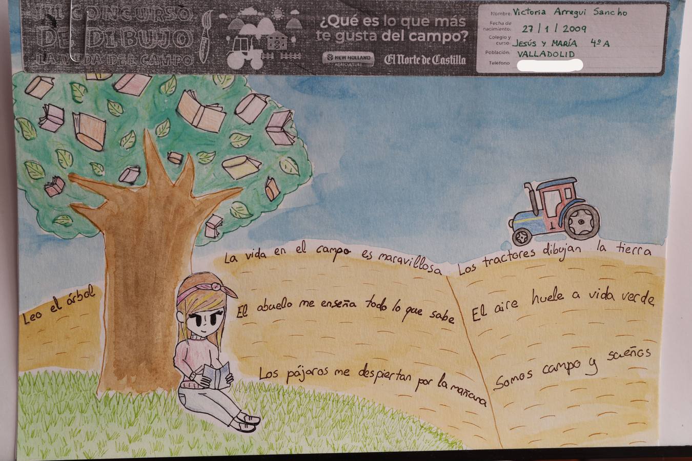 Fotos: Trabajos de 4º de Primaria en la modalidad de dibujo del III Concurso de Dibujo y Cómic &#039;La vida del campo&#039;