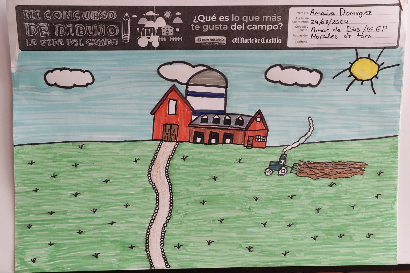 Fotos: Trabajos de 4º de Primaria en la modalidad de dibujo del III Concurso de Dibujo y Cómic &#039;La vida del campo&#039;