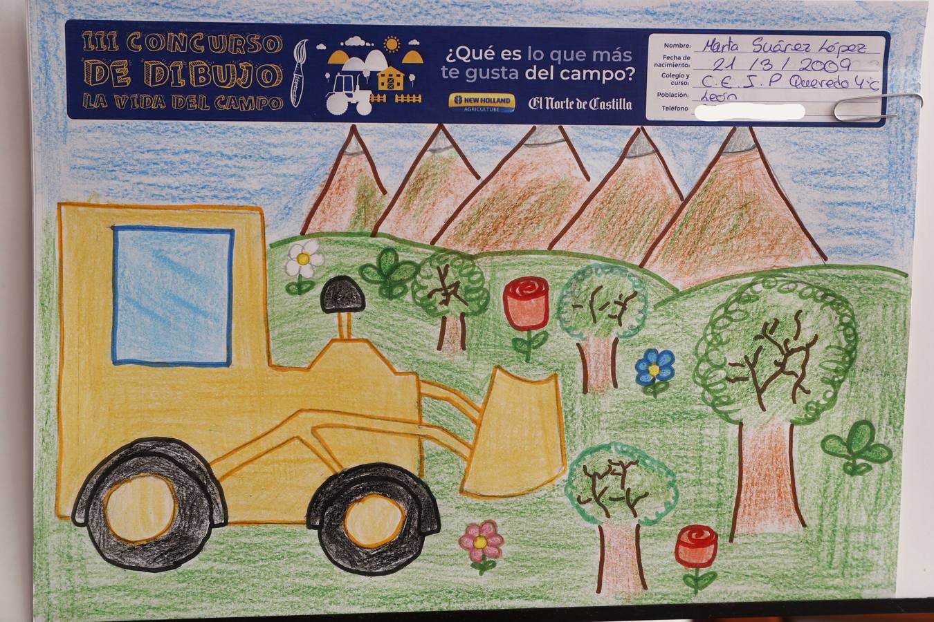 Fotos: Trabajos de 4º de Primaria en la modalidad de dibujo del III Concurso de Dibujo y Cómic &#039;La vida del campo&#039;