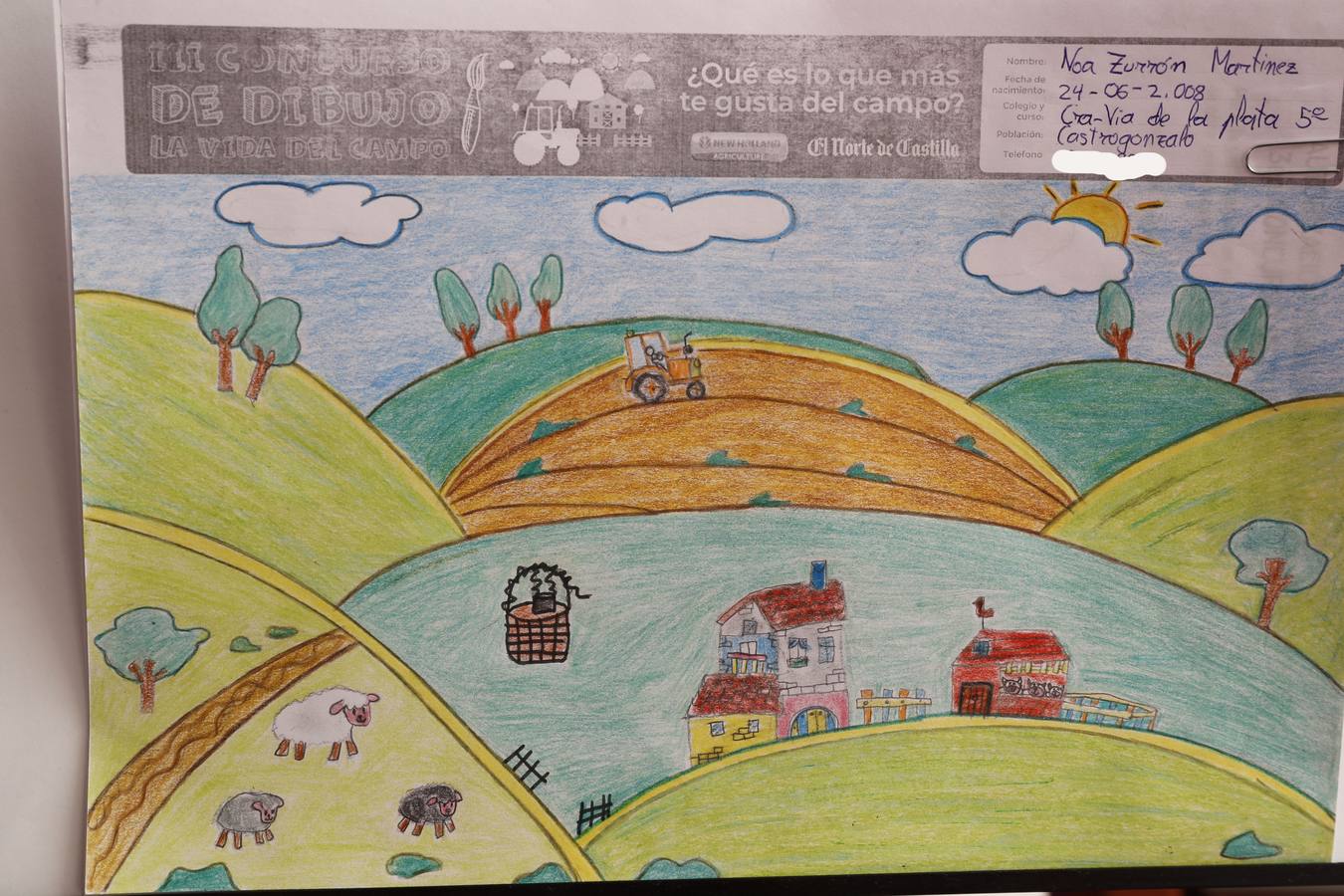 Fotos: Trabajos de 5º de Primaria en la modalidad de dibujo del III Concurso de Dibujo y Cómic &#039;La vida del campo&#039;