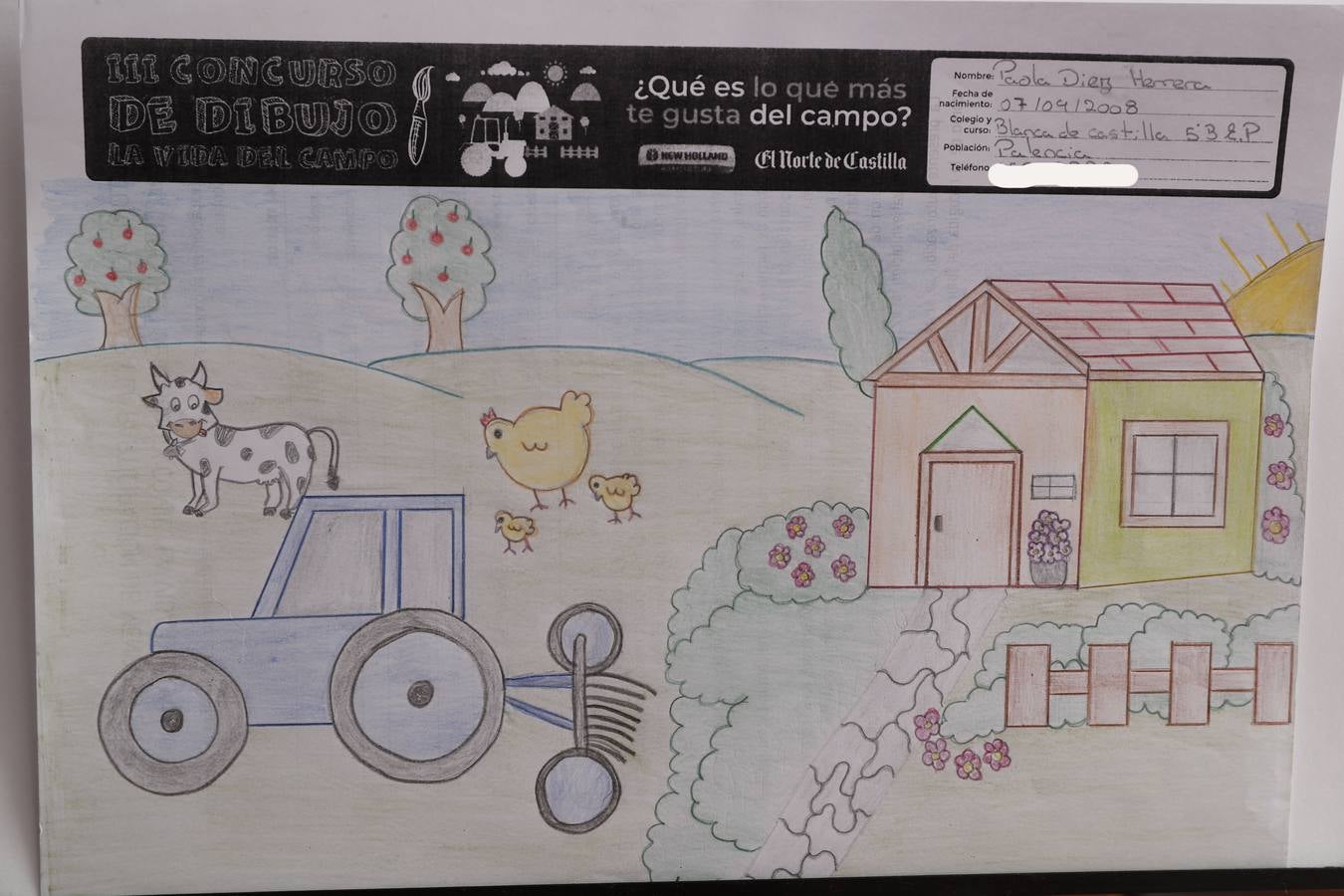 Fotos: Trabajos de 5º de Primaria en la modalidad de dibujo del III Concurso de Dibujo y Cómic &#039;La vida del campo&#039;