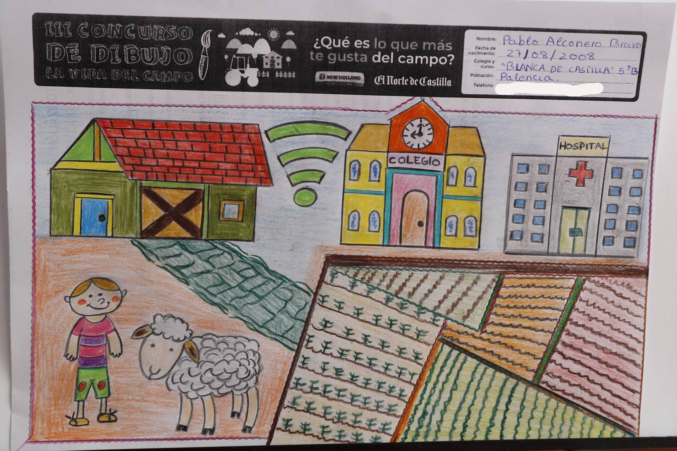 Fotos: Trabajos de 5º de Primaria en la modalidad de dibujo del III Concurso de Dibujo y Cómic &#039;La vida del campo&#039;