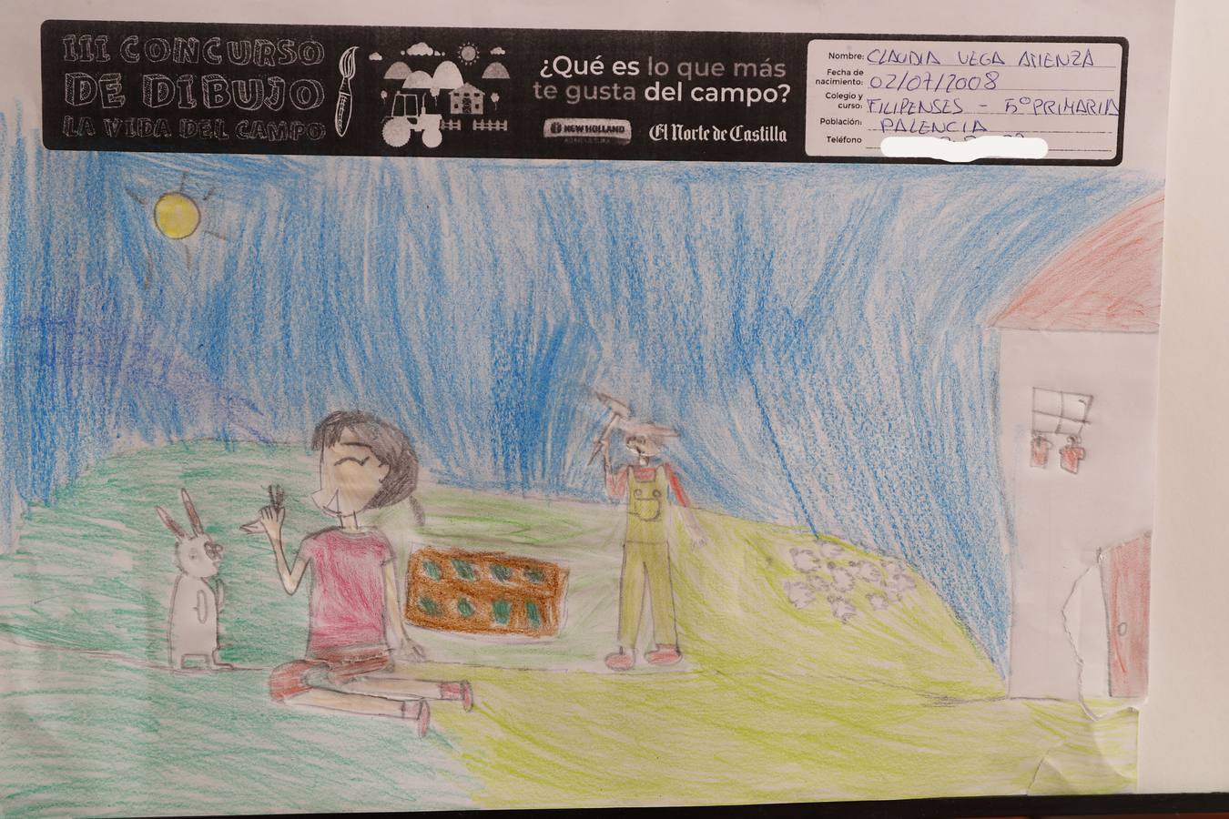 Fotos: Trabajos de 5º de Primaria en la modalidad de dibujo del III Concurso de Dibujo y Cómic &#039;La vida del campo&#039;