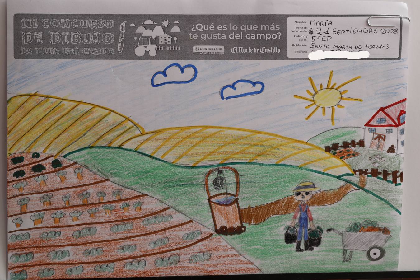 Fotos: Trabajos de 5º de Primaria en la modalidad de dibujo del III Concurso de Dibujo y Cómic &#039;La vida del campo&#039;