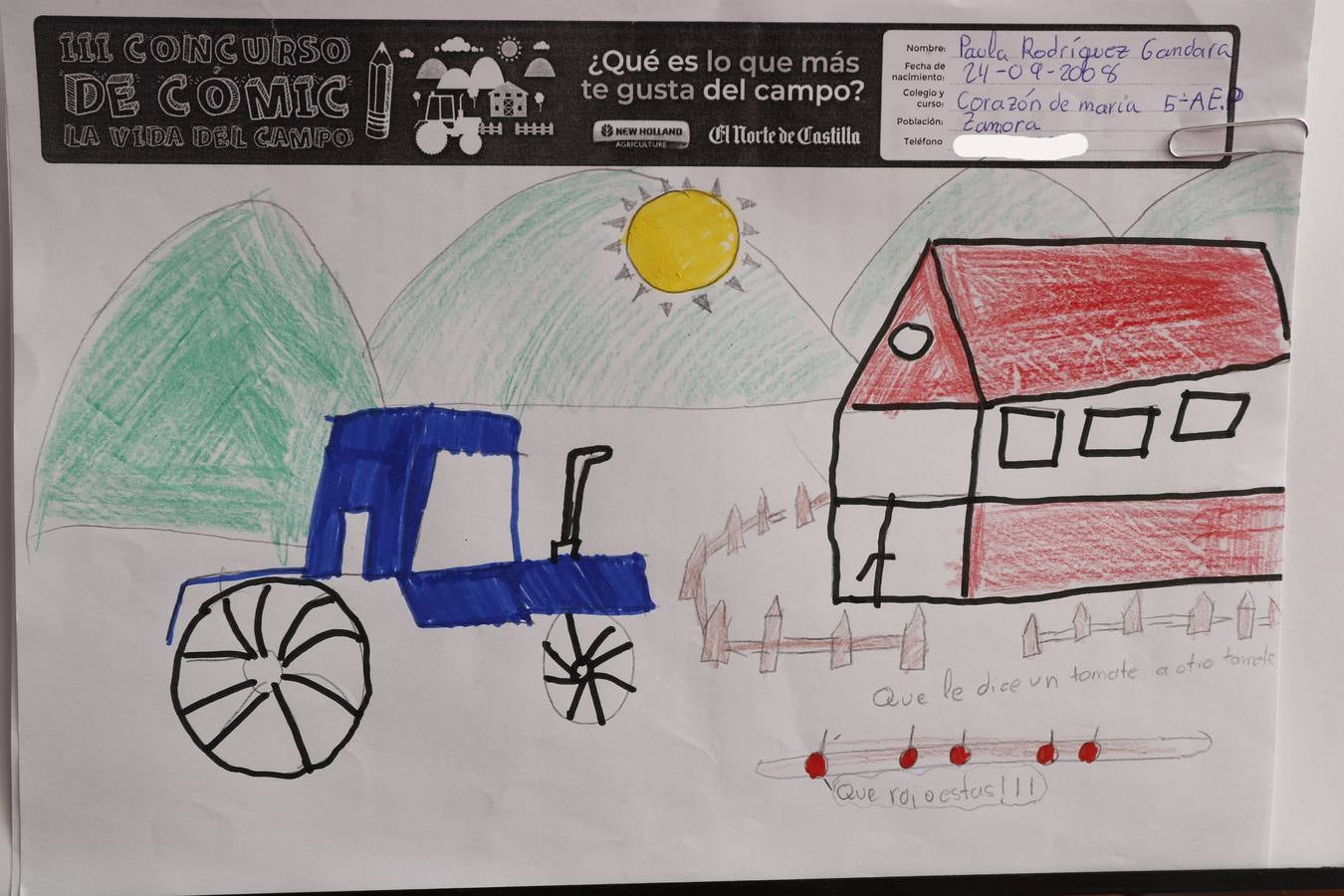 Fotos: Trabajos de 5º de Primaria en la modalidad de dibujo del III Concurso de Dibujo y Cómic &#039;La vida del campo&#039;