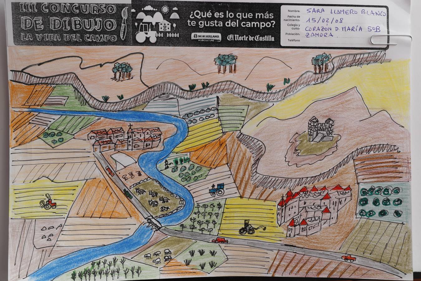 Fotos: Trabajos de 5º de Primaria en la modalidad de dibujo del III Concurso de Dibujo y Cómic &#039;La vida del campo&#039;