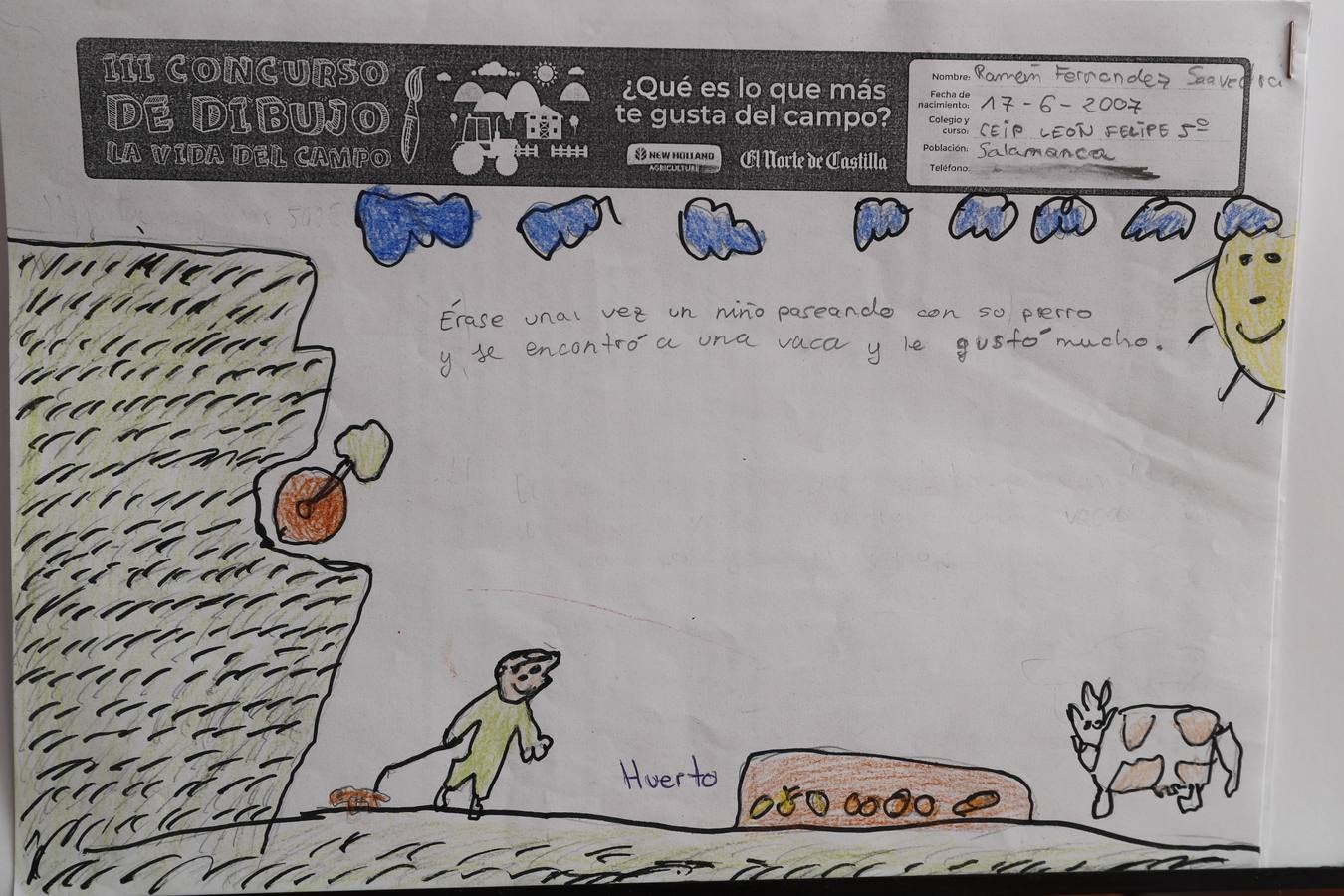 Fotos: Trabajos de 5º de Primaria en la modalidad de dibujo del III Concurso de Dibujo y Cómic &#039;La vida del campo&#039;