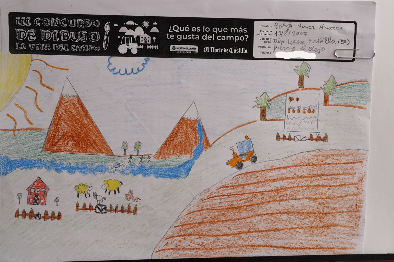 Fotos: Trabajos de 5º de Primaria en la modalidad de dibujo del III Concurso de Dibujo y Cómic &#039;La vida del campo&#039;