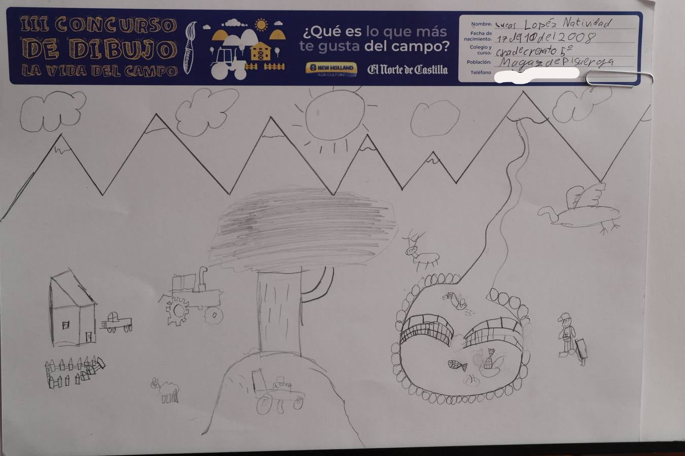 Fotos: Trabajos de 5º de Primaria en la modalidad de dibujo del III Concurso de Dibujo y Cómic &#039;La vida del campo&#039;