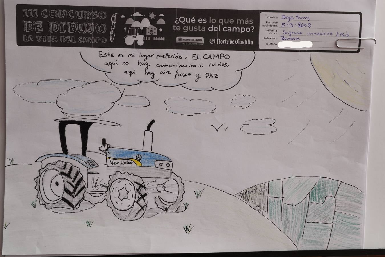 Fotos: Trabajos de 5º de Primaria en la modalidad de dibujo del III Concurso de Dibujo y Cómic &#039;La vida del campo&#039;