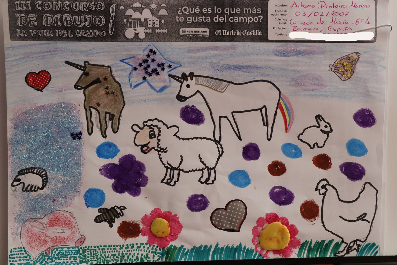 Fotos: Trabajos de 6º de Primaria en la modalidad de dibujo del III Concurso de Dibujo y Cómic &#039;La vida del campo&#039;