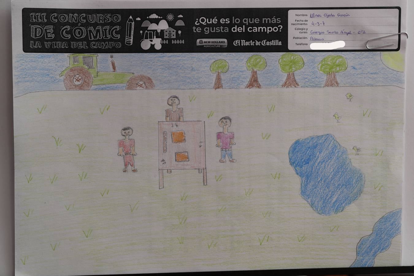 Fotos: Trabajos de 6º de Primaria en la modalidad de dibujo del III Concurso de Dibujo y Cómic &#039;La vida del campo&#039;