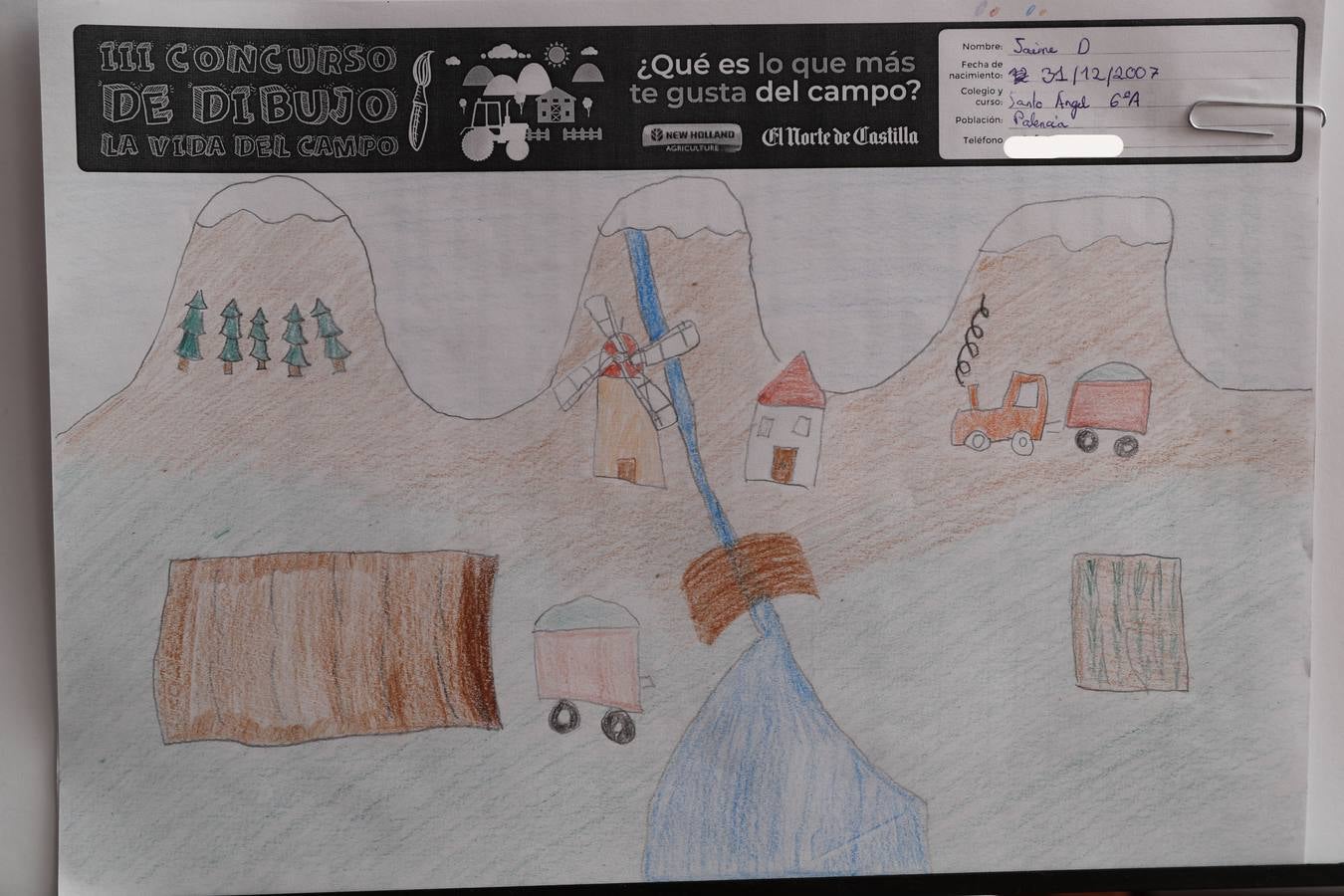 Fotos: Trabajos de 6º de Primaria en la modalidad de dibujo del III Concurso de Dibujo y Cómic &#039;La vida del campo&#039;