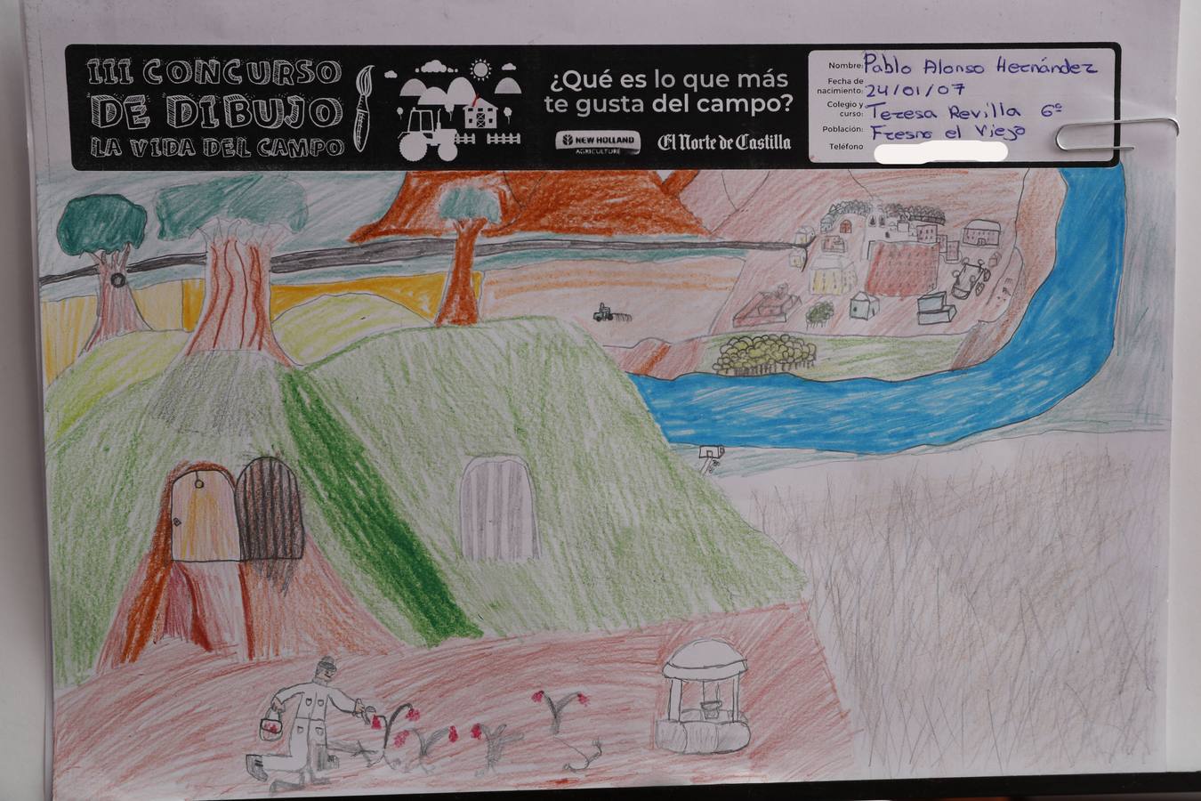 Fotos: Trabajos de 6º de Primaria en la modalidad de dibujo del III Concurso de Dibujo y Cómic &#039;La vida del campo&#039;