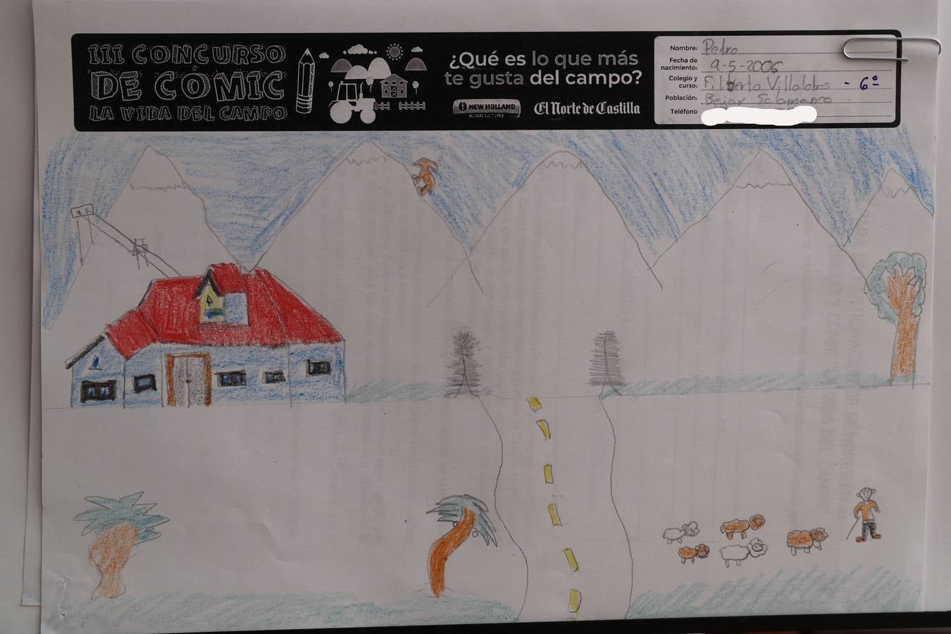 Fotos: Trabajos de 6º de Primaria en la modalidad de dibujo del III Concurso de Dibujo y Cómic &#039;La vida del campo&#039;