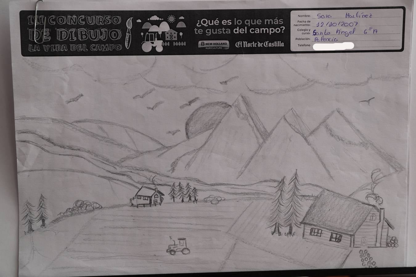 Fotos: Trabajos de 6º de Primaria en la modalidad de dibujo del III Concurso de Dibujo y Cómic &#039;La vida del campo&#039;