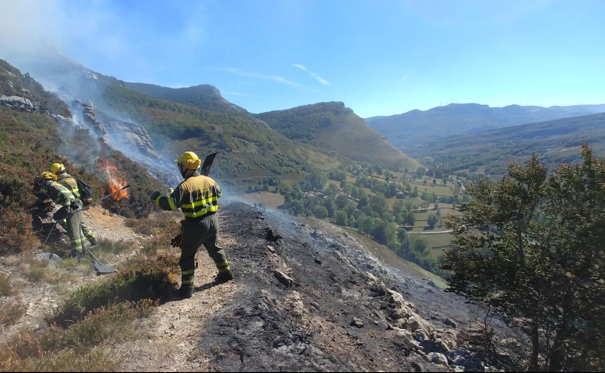 Imagen de una intervención en un incendio forestal